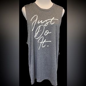 NWT Nike Womens Just Do It Running Fitness Muscle Tank Gray